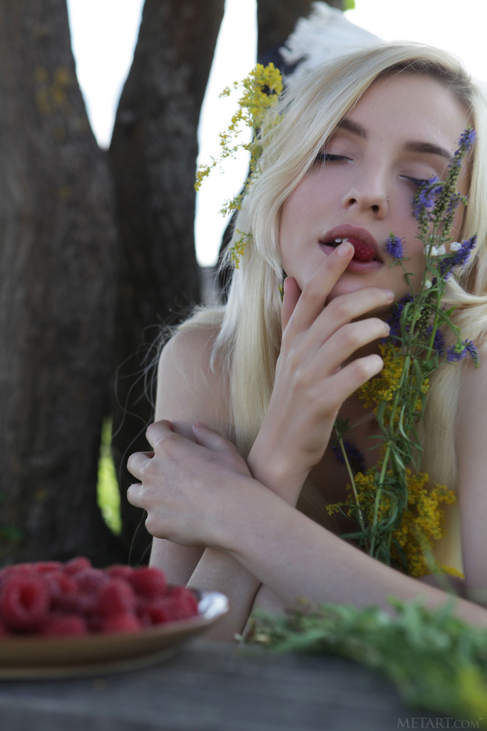  she devours a succulent raspberry between her luscious lips 03