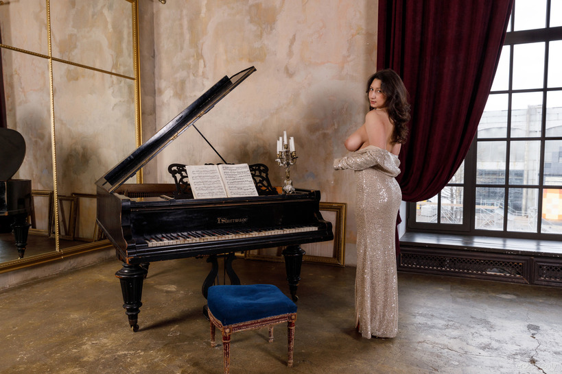 Knit Dress and Ornate Chair with a Strong Bust Focus photo 10