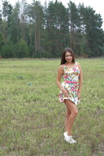 Alexa Day Teen Model | Outdoors Posing Around The Pole Nude Gallery 00