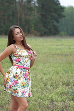 Alexa Day Teen Model | Outdoors Posing Around The Pole Nude Gallery 01