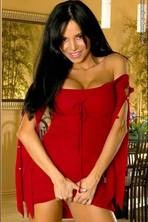 Lucia Tovar In A Slinky Red Dress 05