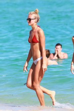 Selena Weber In A Tiny Red Bikini 09
