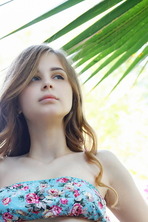 In Pretty Floral Lingerie  00