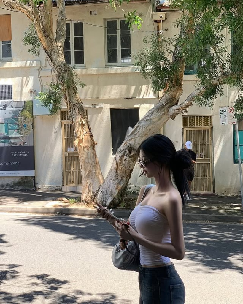 Noa in a Café-Like Interior from Dress to Nude photo 1